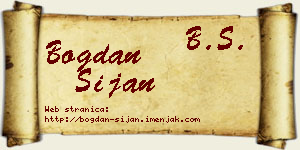 Bogdan Šijan vizit kartica